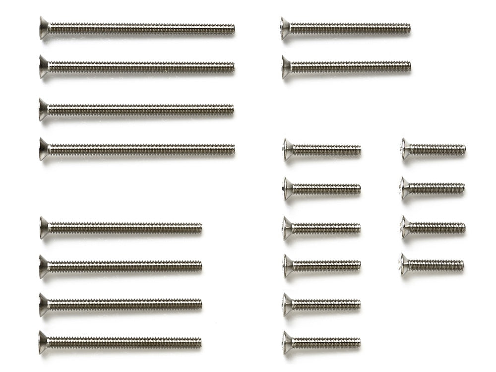 Tamiya 15510 Stainless Steel Countersunk Screw Set (10/12/20/25/30mm)