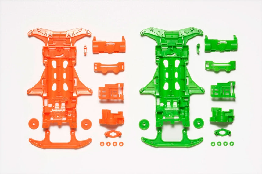 Tamiya 95355 VS Fluorescent-Color Chassis Set (Orange/Green)