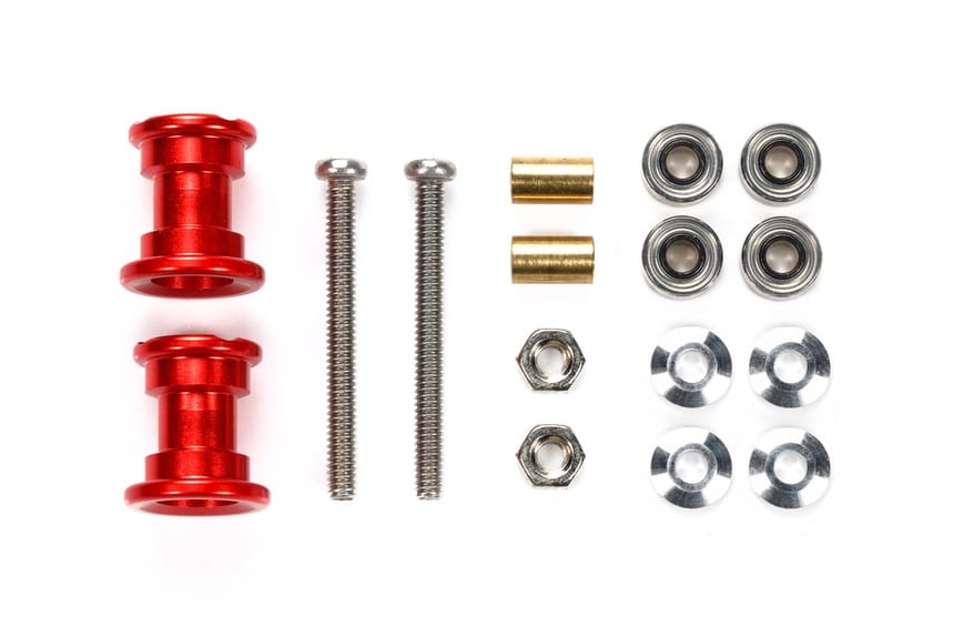 Tamiya 95562 Lightweight Double Aluminum Rollers Red (9-8mm)