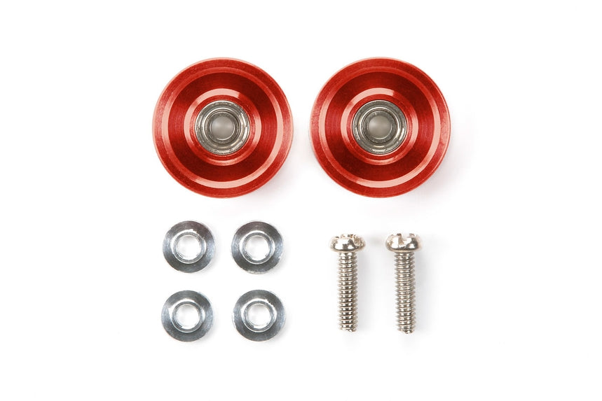 Tamiya 95577 13mm Aluminum Ball-Race Rollers Red