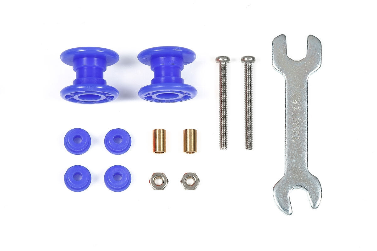 Tamiya 95664 Low Friction Plastic Double Rollers Blue