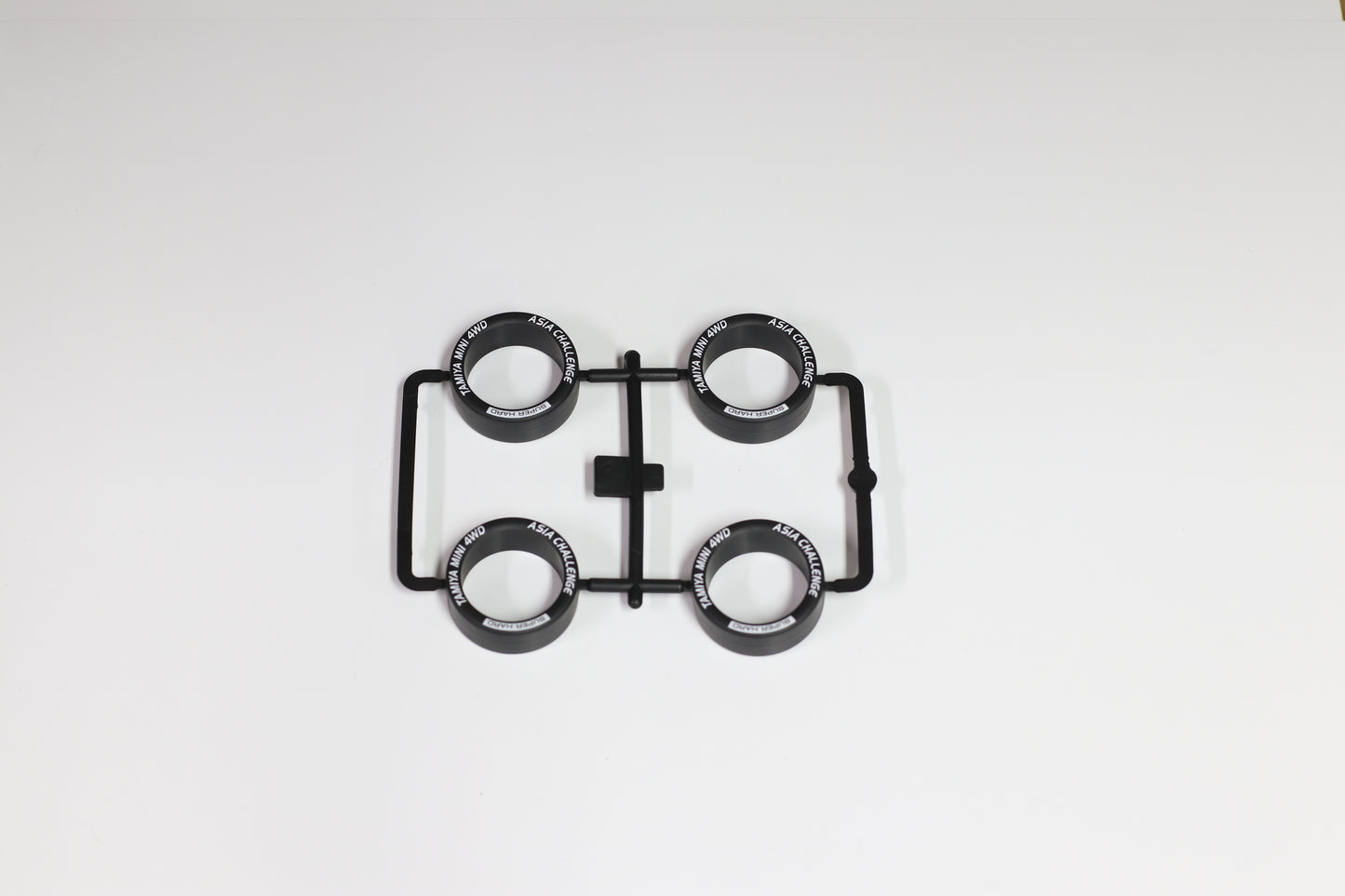 Tamiya Super Hard Medium Dia. Low Profile Tires (Black) w/Lettering