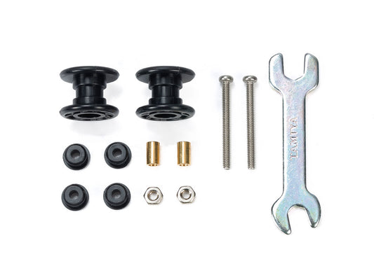 Tamiya 15529 Low Friction Plastic Double Rollers Black
