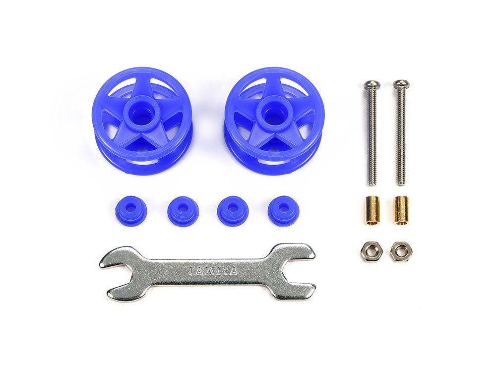 Tamiya 15532 Low Friction Plastic Double Rollers Blue