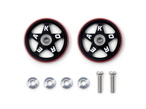 Tamiya 92434 19mm Aluminum Rollers (5 Spokes) w/Plastic Rings