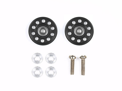 Tamiya 92458 Lightweight 13mm Aluminum Ball-Race Rollers Black