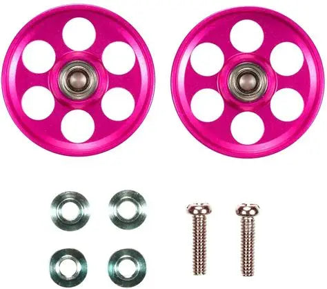 Tamiya 95213 HG Lightweight 19mm Aluminum Ball-Race Rollers Pink
