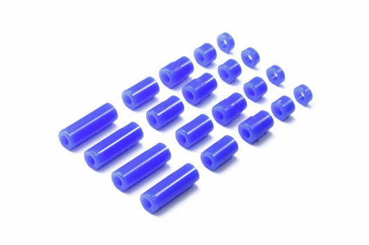 Tamiya 95368 Lightweight Plastic Spacer Set (12/6.7/6/3/1.5mm) (Blue)