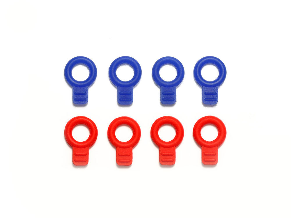 Tamiya 95393 Rubber Body Catches (Blue/Red)
