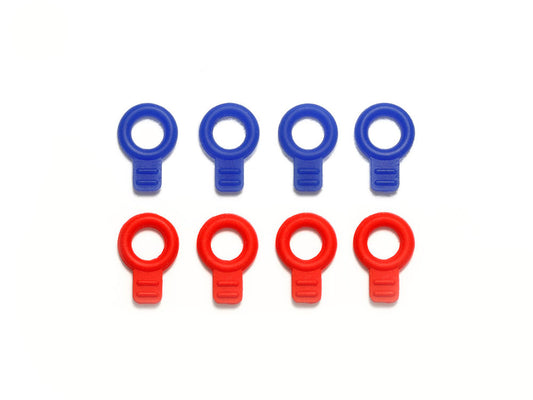 Tamiya 95393 Rubber Body Catches (Blue/Red)
