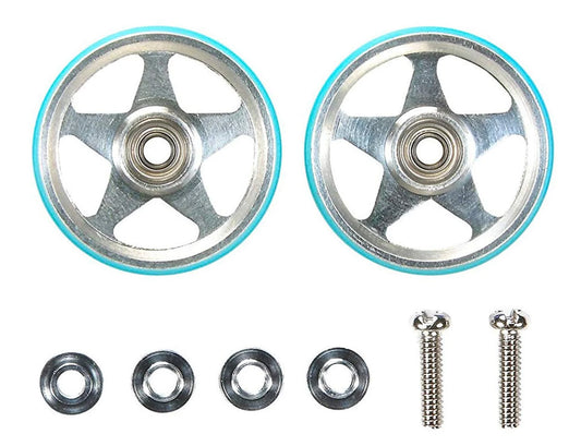 Tamiya 95397 19mm Aluminum Ball-Race Rollers 5 Spokes w/Plastic Rings