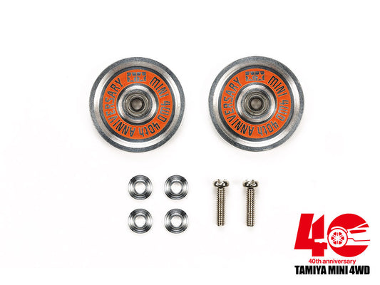 Tamiya 95643 40th Anniversary HG 19mm Aluminum Ball-Race Rollers (Ringless)