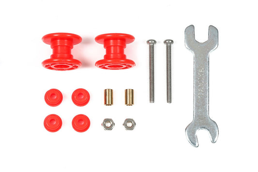 Tamiya 95662 Low Friction Plastic Double Rollers Red