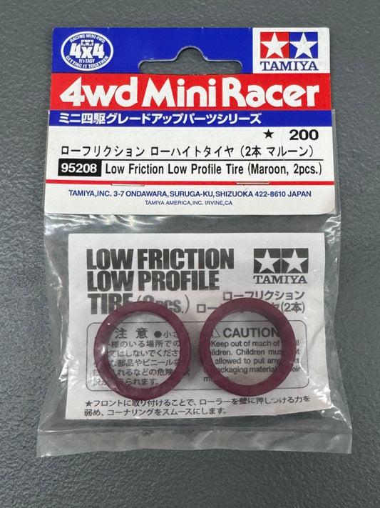 Tamiya 95208 Low Friction Low Profile Tire (Maroon, 2pcs.)
