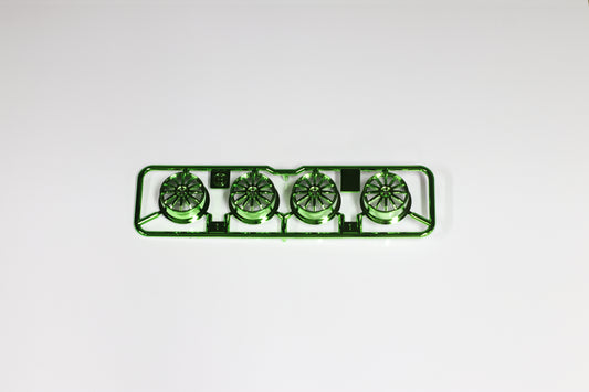 Tamiya Medium Dia. Fin Wheels (Green Plated)